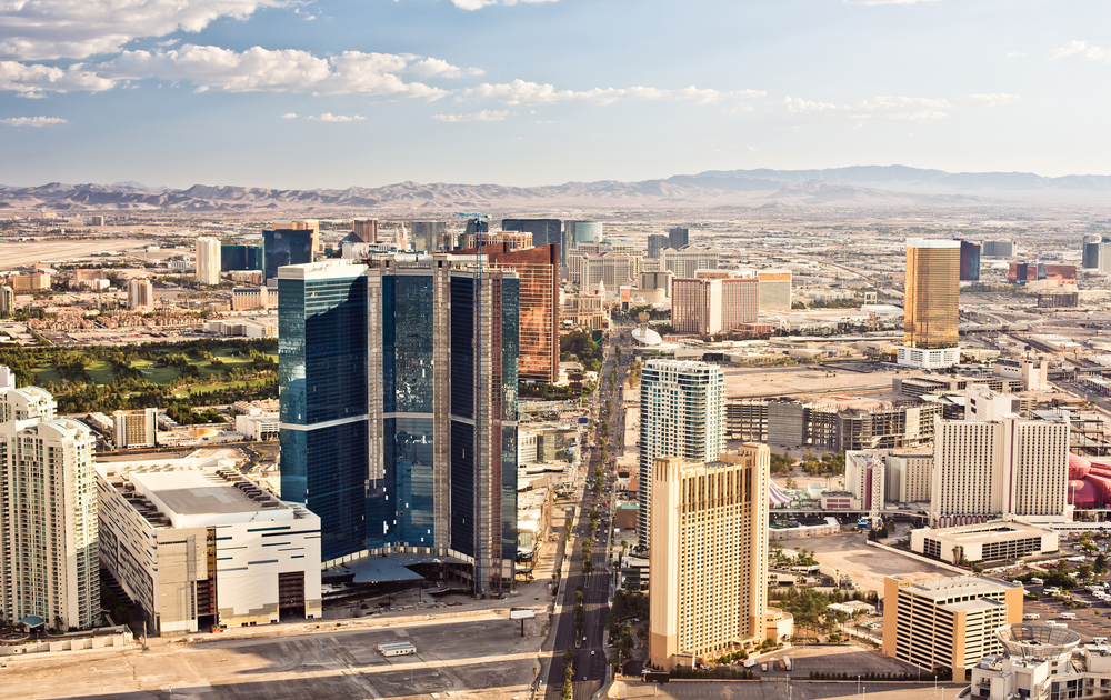Aerial view of Las Vegas, NV